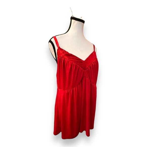 Women’s Vintage torrid 1 Red Sequin Sweetheart Bust Peplum Babydoll Tank Top - Picture 6 of 8